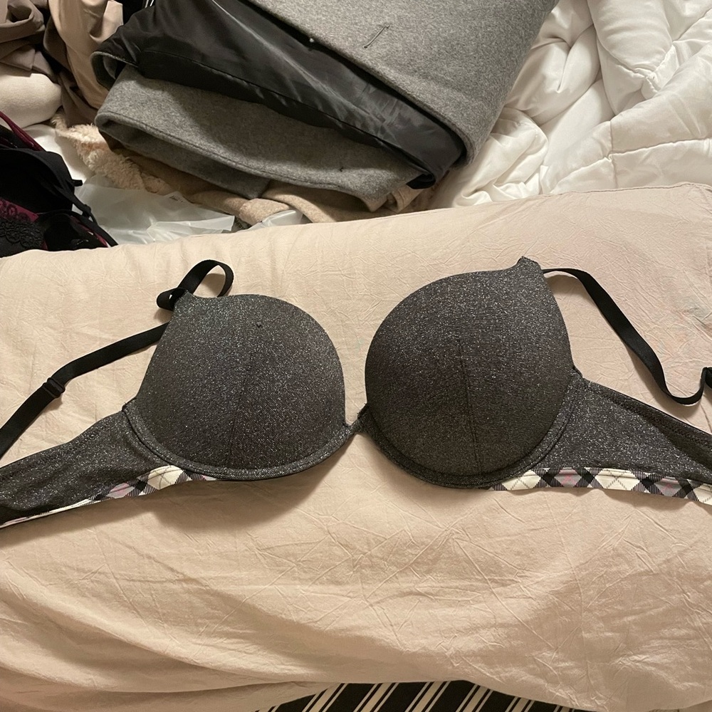 Victoria secret slight push up bra with plaid design. Worn once